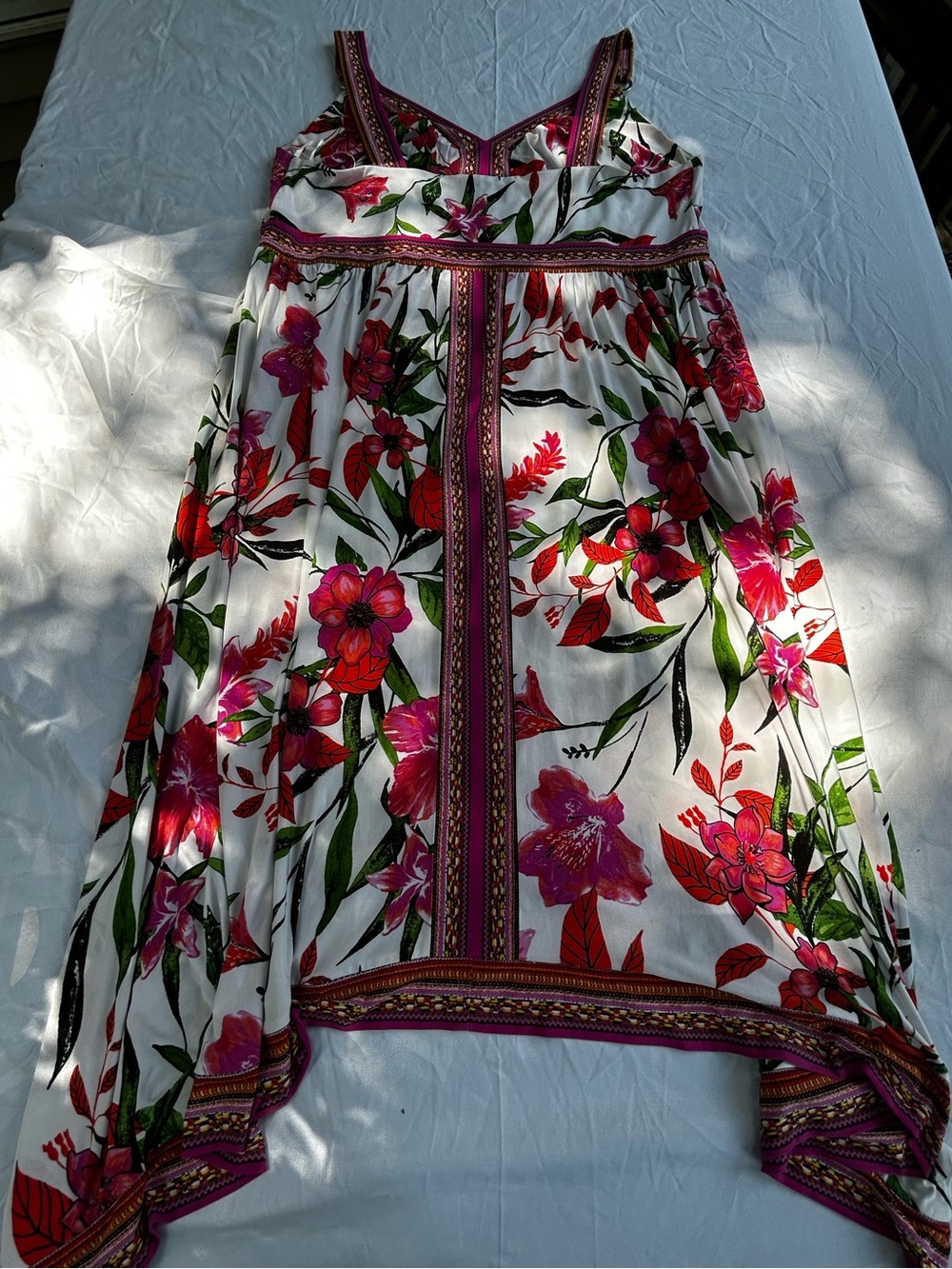 INC International Concepts Pink and Multicolor Floral Embellished VNeck Dress 1X - Picture 16 of 16